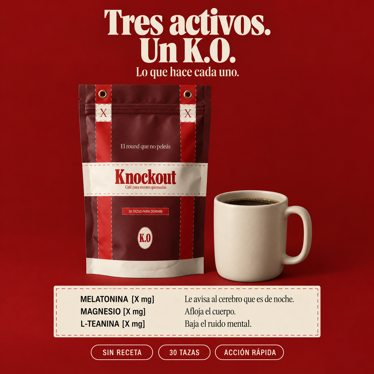 KNOCKOUT — Café sin cafeína para dormir